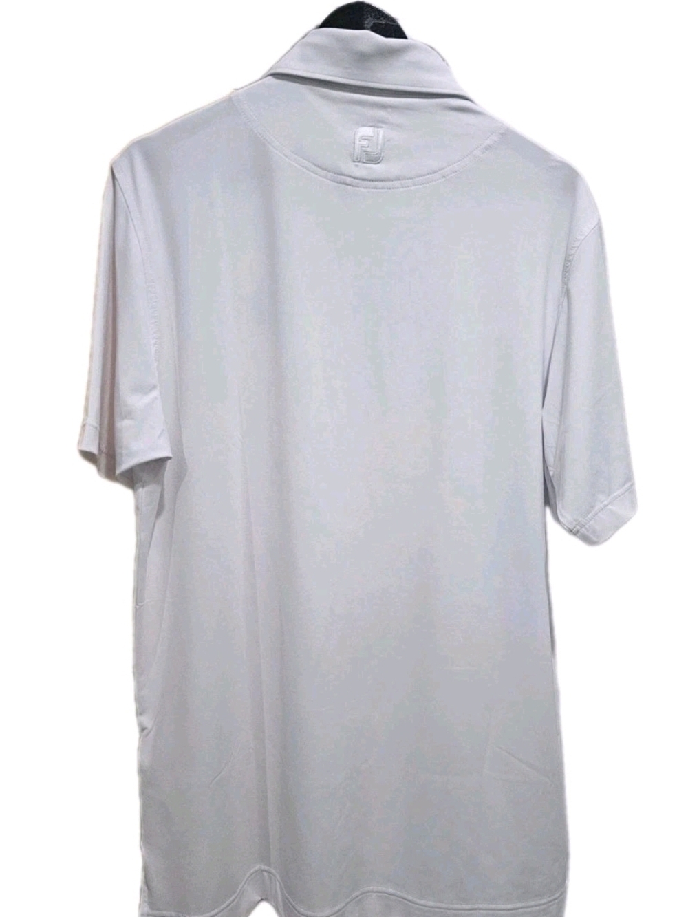 FootJoy Golf Polo Mens Medium White Performance Stretch 1926 Logo Shirt - Picture 2 of 5